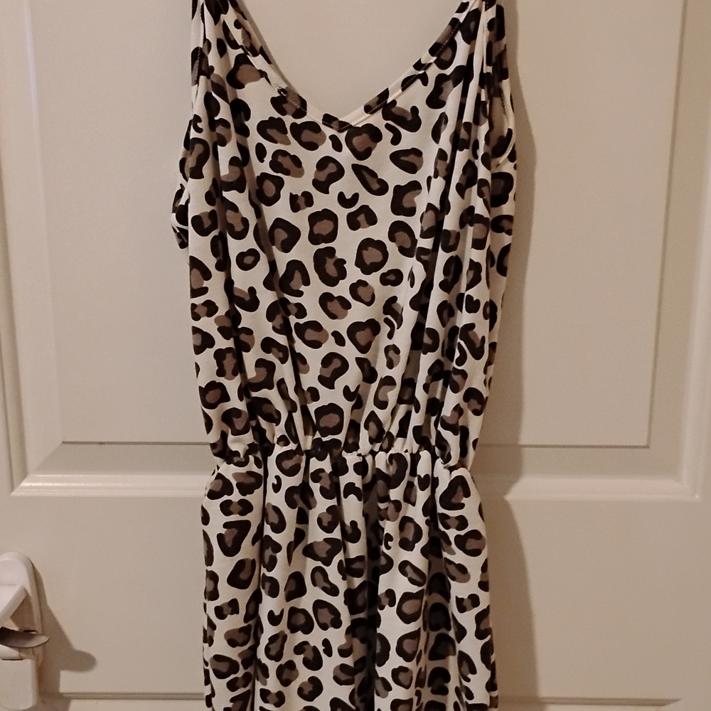 Leopard Print Sleeveless Dress